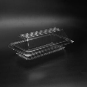 Wholesale Customized Disposable PET Rectangle Packaging Container Boxes for Salad Pet Food Noodles Baby Food Snacks Flip Top