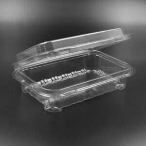 Heavy Duty Disposable Clear PET Plastic Clamshell Food Box Locking Lid for Wholesale Dried Fruits Nuts Sushi Bulk Snack